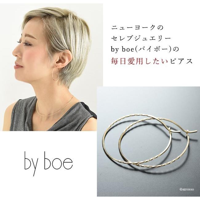 by boe（バイボー） ピアス レディース ツイスト フープ 14k ゴールド 