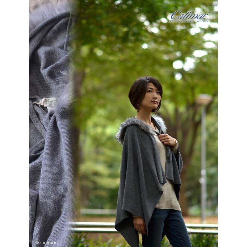 アイルランド製【MOLINA】カシミヤ混ウールケープ Calimar（カリマール） イタリア製 ケープ マント ウール カシミヤ