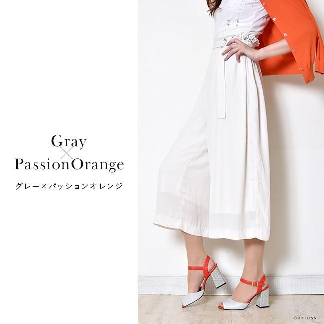 サンダル レディース ストラップ チャンキーヒール 太ヒール