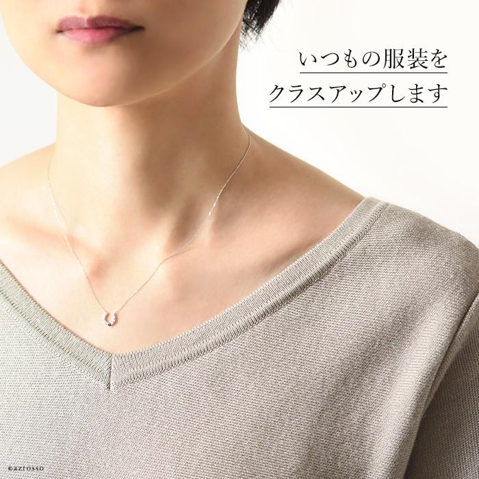 馬蹄 ダイヤモンド ホワイトゴールド ネックレス ラッキーホースシュー 普段使い オシャレ 華奢 プレゼント 女性 彼女 妻 ブランド コタラッテ ピーポー_5