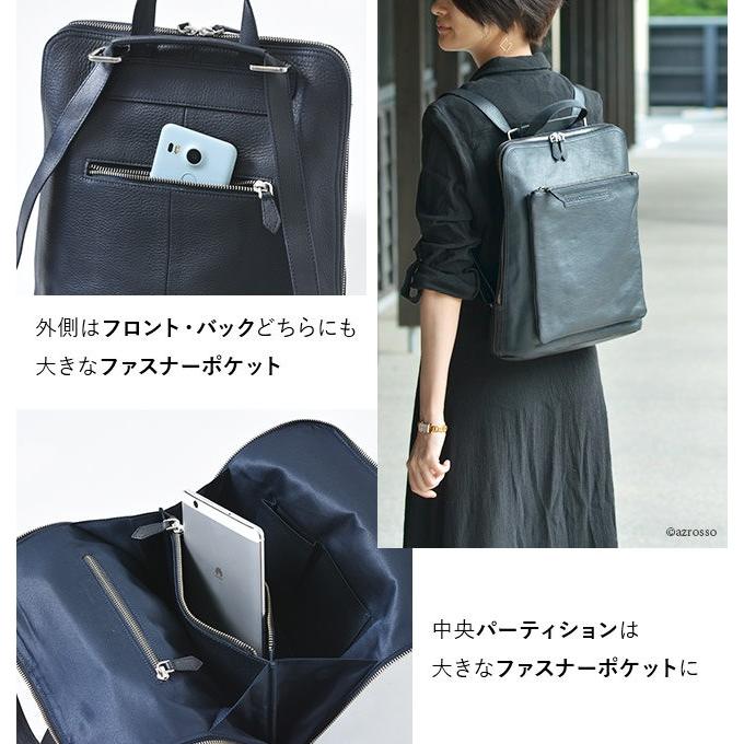 OURレザー持ち手の2wayリュック (ブラック) ourhome レザー持ち手の2WAYリュック ブラック OURレザー持ち手の2way