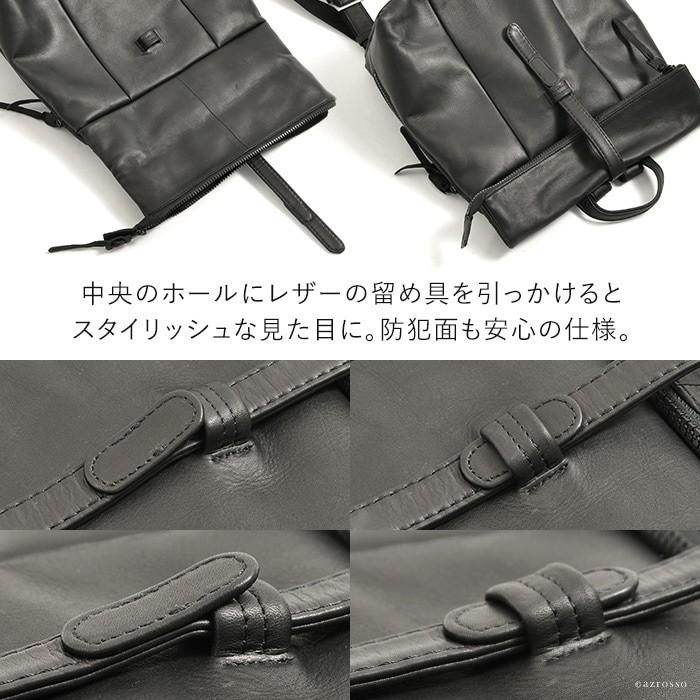 本革 ビジネス リュック メンズ 黒 ブラック 日本製 レザー A4