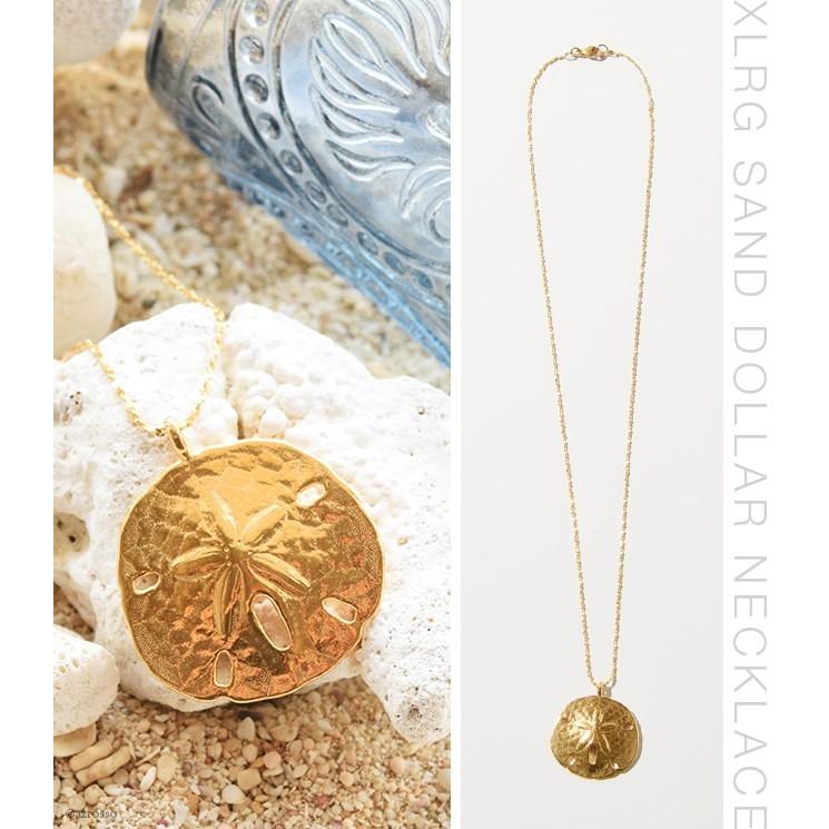 ネックレス レディース 18k ゴールド サンドダラー モチーフ シンプル 
