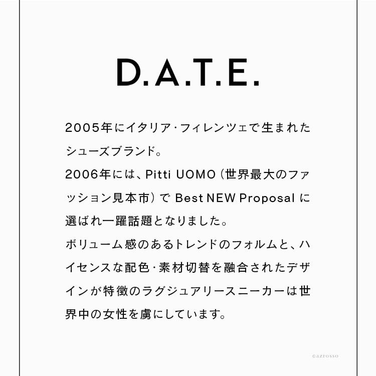 D.A.T.E. スニーカー レディース FUGA date デイト 白 ホワイト 厚底 ハイテクスニーカー ダッドスニーカー メッシュ 大きいサイズの画像