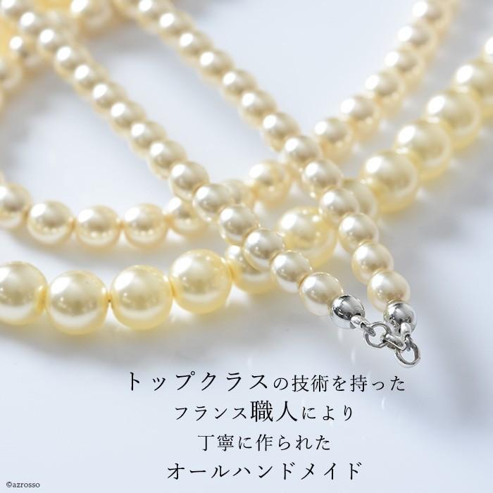 パールネックレス ロング 80cm 真珠 8mm ボヘミアンパール パールド 