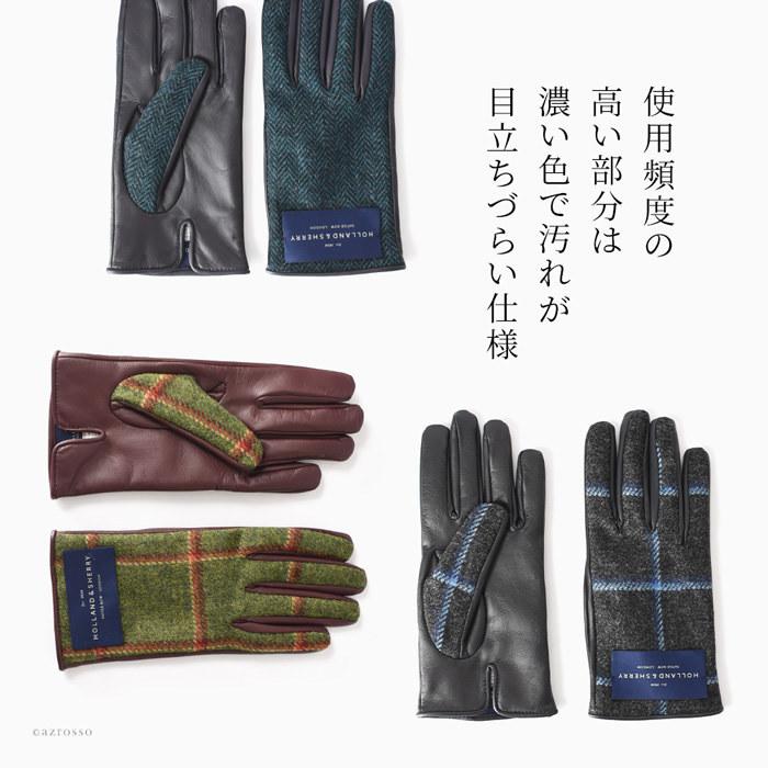 GALA GLOVES（ガラ グローブ） スマホ対応 手袋 メンズ ウール 革