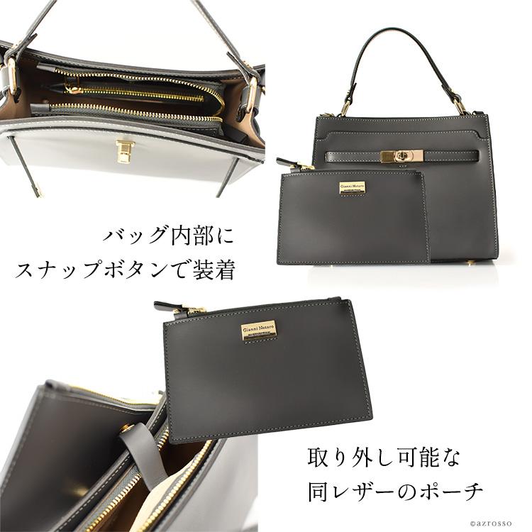 GIANNI NOTARO ワンハンドル ハンドバッグ 本革 黒 ベージュ GIANNI NOTARO ワンハンドル ハンドバッグ 本革 黒 ベージュ