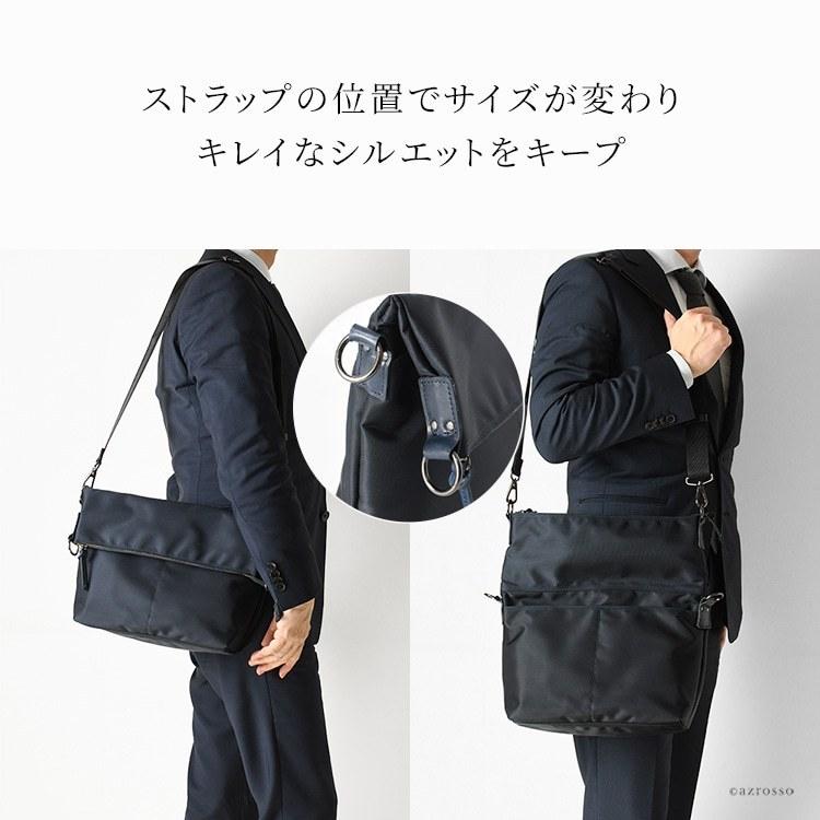 日本製 口折れ ショルダーバッグ カバン ナイロンショルダー バッグ 