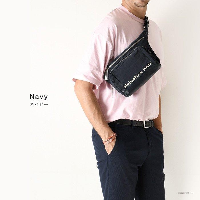 Helvetica-bold ボディバッグ ショルダー 肩掛け メンズ