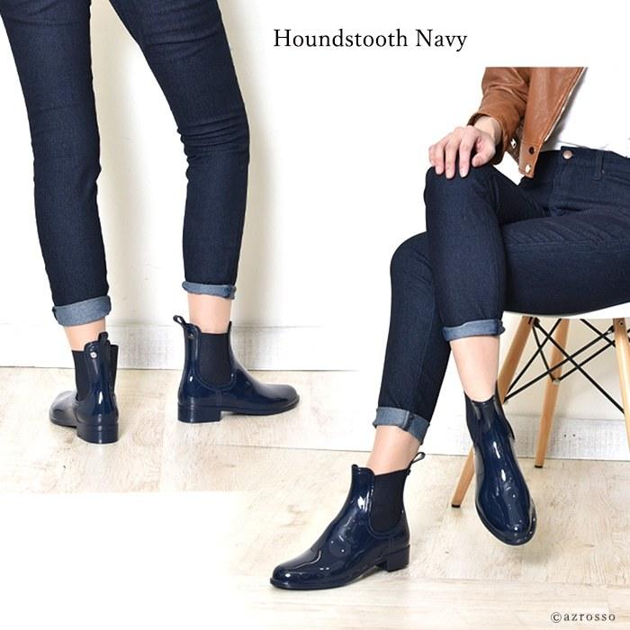 igor サイドゴア レインブーツ レディース ショート ブーツ ネイビー  