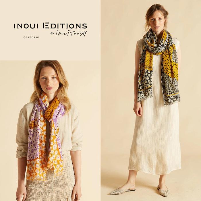 INOUI TOOSH ストール 大判 春夏 薄手 ショール コットン 花柄 INOUI TOOSH ストール 大判 春夏 薄手 ショール コットン 花柄