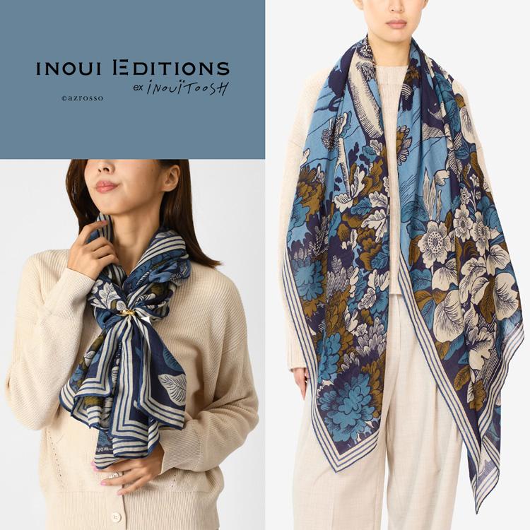 INOUITOOSH大判ストール INOUI TOOSH ストール 大判 長方形 薄手 ショール ウール 100