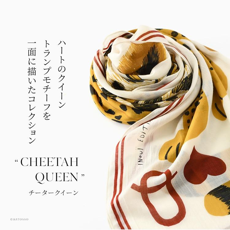 INOUI TOOSH ストール 大判 薄手 ショール ウール 100% トランプ