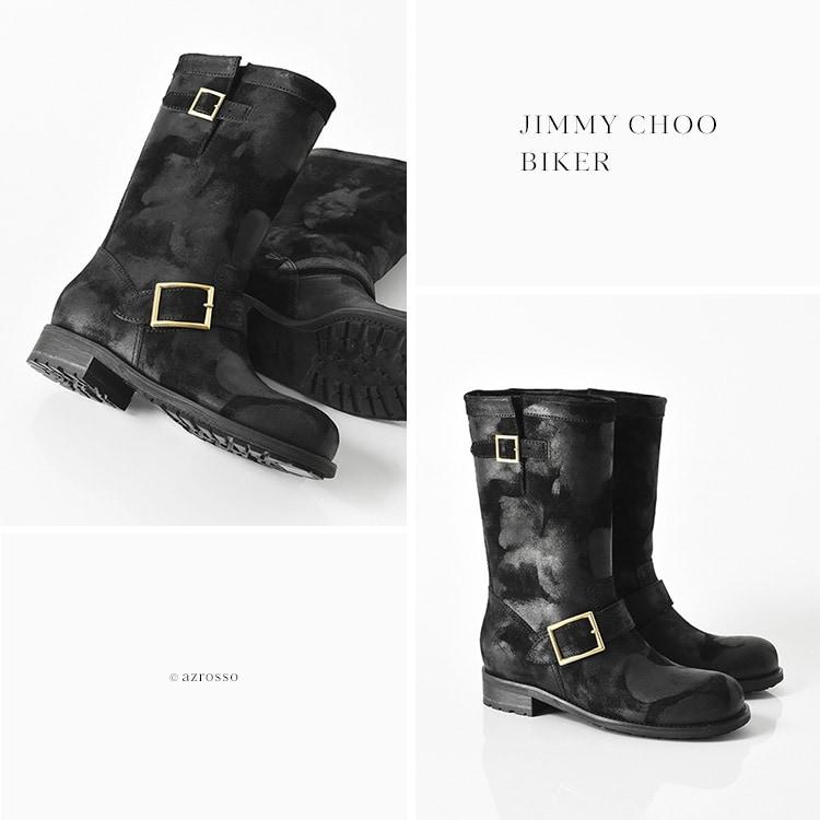 JIMMY CHOO ジミーチュウ ショートブーツ スエード エンジニア JIMMY CHOO ジミーチュウ ショートブーツ スエード エンジニア