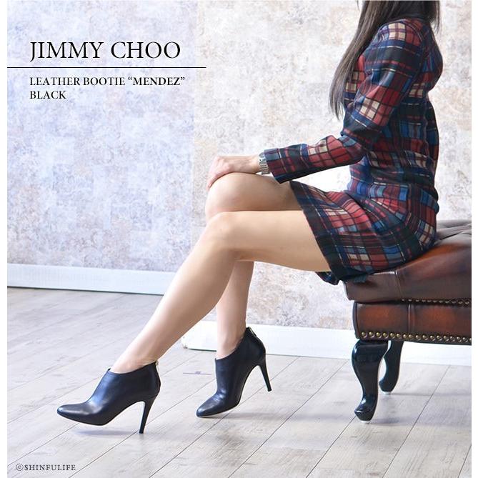 JIMMY CHOO 正規品 ジミーチュウ ブーツ ヒール 9cm　ブーティー 黒 アンクル ブーツ 本革 ジミーチュー 靴 レディース 小さい サイズ 22cm MENDEZ｜shinfulife-otherlife｜09