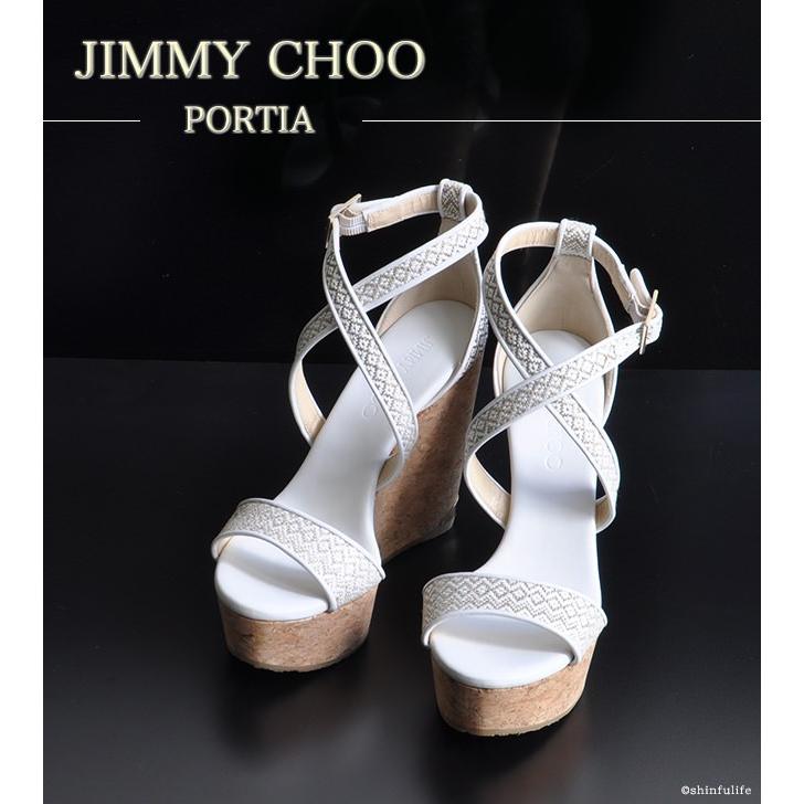 JIMMY CHOO ジミーチュウ 正規品 ウェッジソール サンダル 厚底 JIMMY CHOO ジミーチュウ 正規品 ウェッジソール サンダル 厚底
