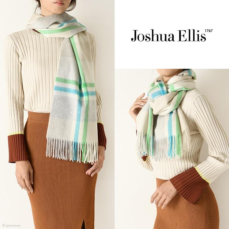 Joshua Ellis カシミヤ ストール 大判 厚手 タータンチェック Joshua Ellis カシミヤ ストール 大判 厚手 タータンチェック