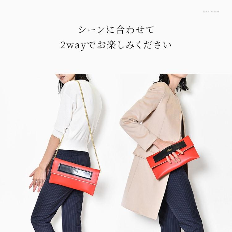 クラッチバッグ レディース イタリア製 本革 レザー 2way クラッチバッグ レディース イタリア製 本革 レザー 2way