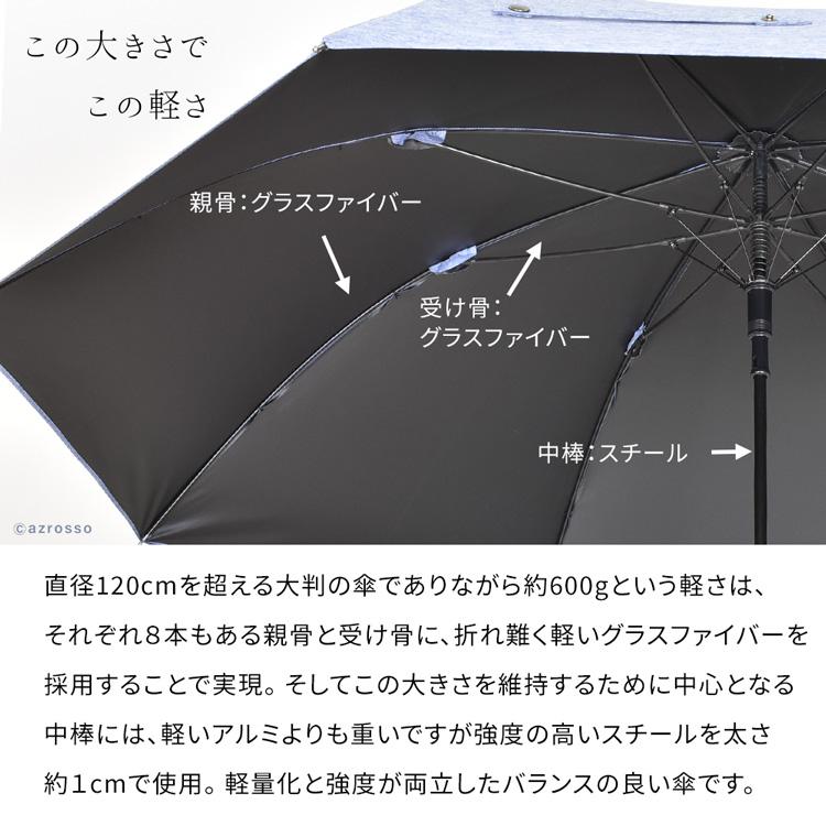 傘 長傘 メンズ ジャンプ 晴雨兼用 大判 大きい 70cm 完全遮光 おしゃれ おすすめ ブランド ルビアレイン ワンタッチ グラスファイバー 凉しい 一級遮光｜shinfulife-otherlife｜13