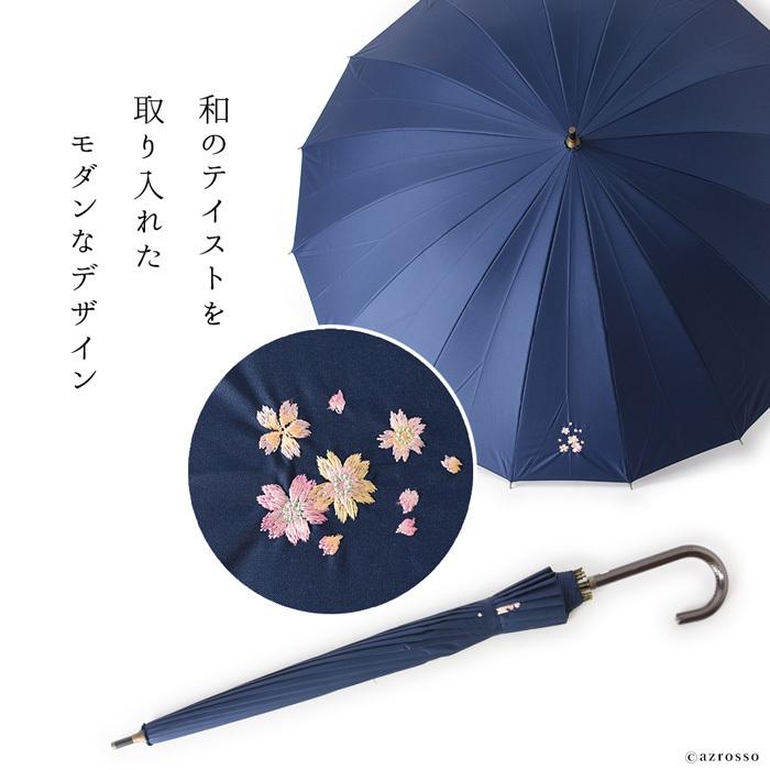 傘 レディース 長傘 16本骨 大きめ 晴雨兼用 遮光 遮熱 完全遮光