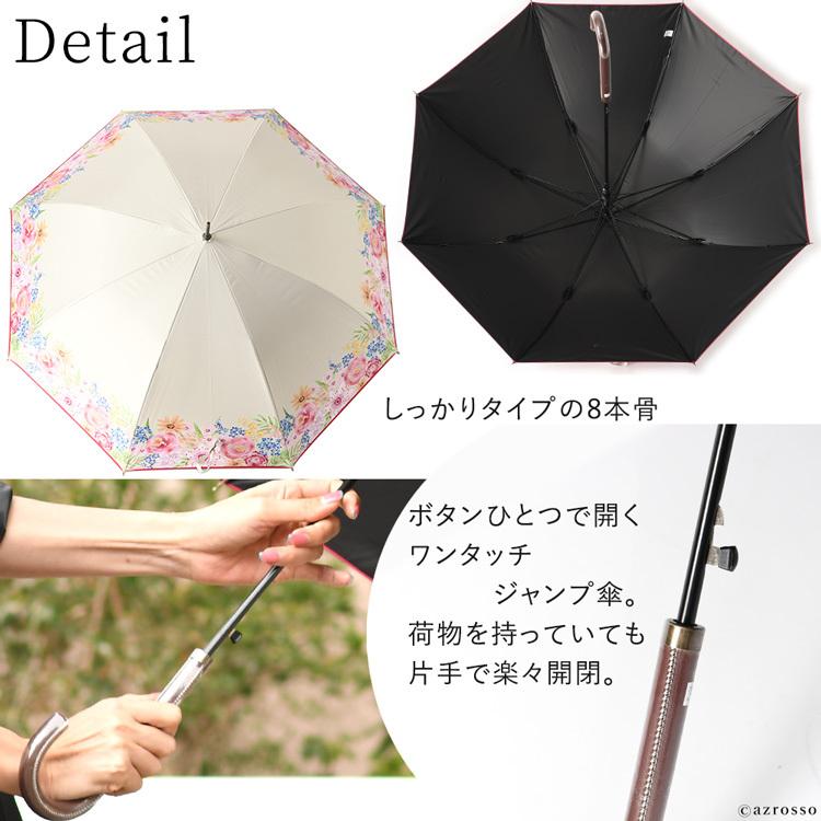 花柄 日傘 完全 遮光 長傘 晴雨兼用 傘 大判 レディース おしゃれ UV