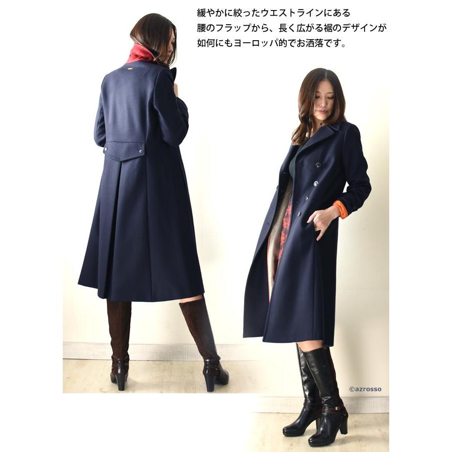 レオナール　ロングコート　【綺麗色】レオナール Aライン ウール カシミヤ レオナールロングコート レオナール カシミヤ＆ウールロングコート