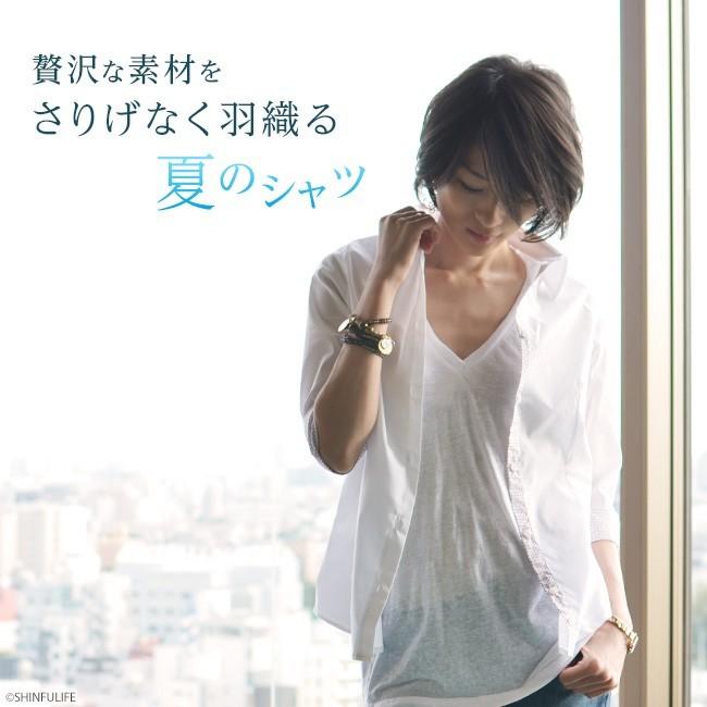 ビジネスシャツ レディース 半袖 七分袖 五分袖 ボタンシャツ ホワイト