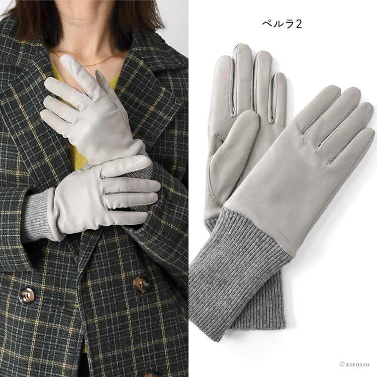 クロダ　日本製羊革カシミヤ　皮手袋　レディース KURODA 手袋 レディース 革 防寒 カシミヤ ブランド 日本製