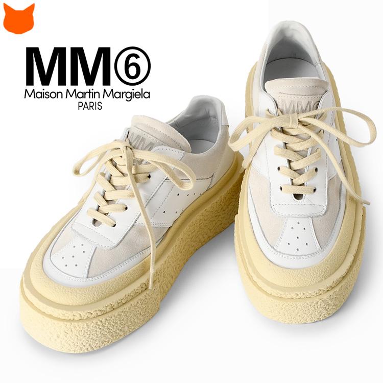 Maison Margiela MM6 スニーカー レディース 白 厚底 メゾン Maison Margiela MM6 スニーカー レディース 白 厚底 メゾン