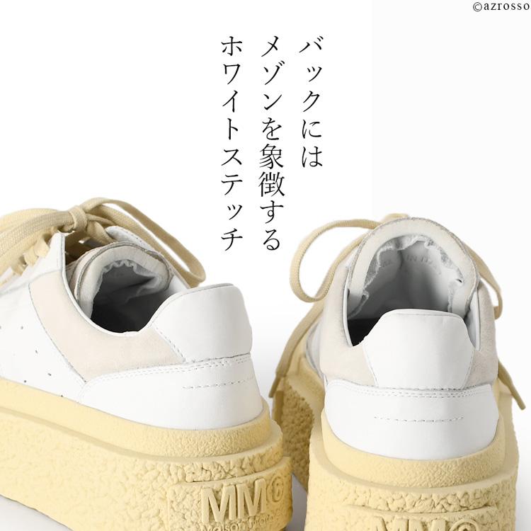 Maison Margiela MM6 スニーカー レディース 白 厚底 メゾン Maison Margiela MM6 スニーカー レディース 白 厚底 メゾン