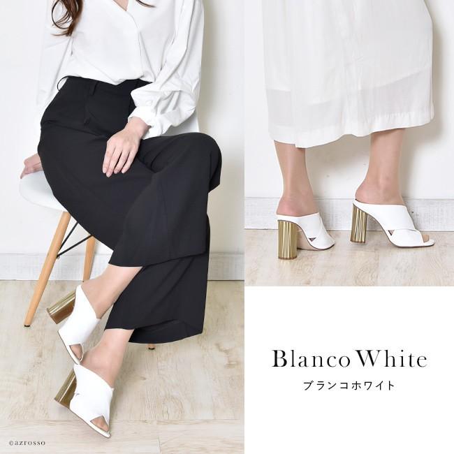 Penelope Collection チャンキーヒール サンダル 本革 クロスベルト 