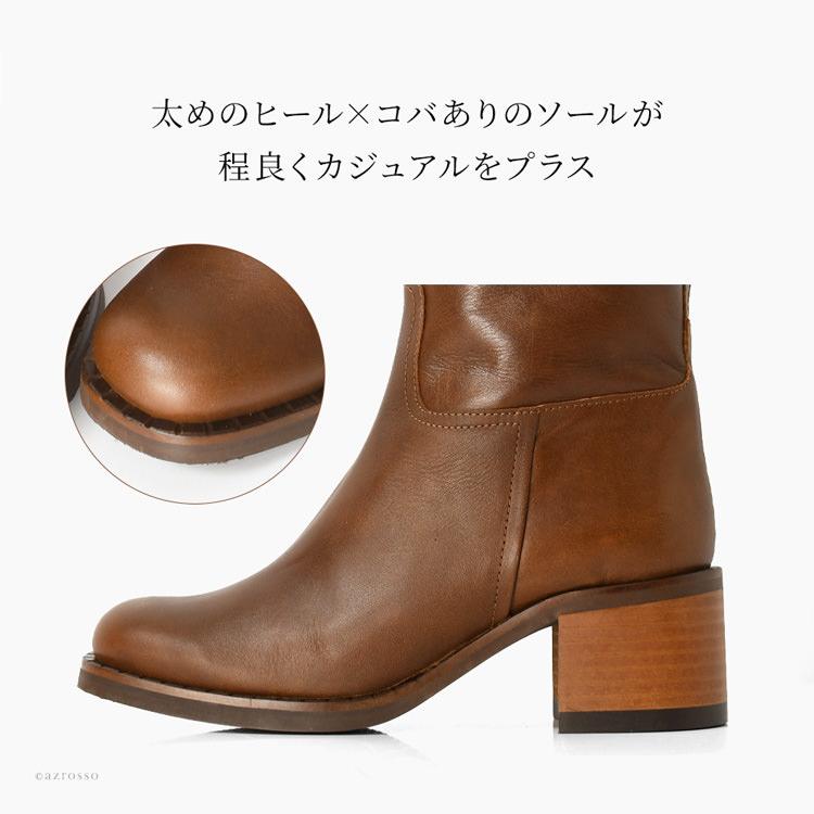 本革 ロングブーツ レディース 黒 6cm ヒール 太め レザー 本革 ロングブーツ レディース 黒 6cm ヒール 太め レザー