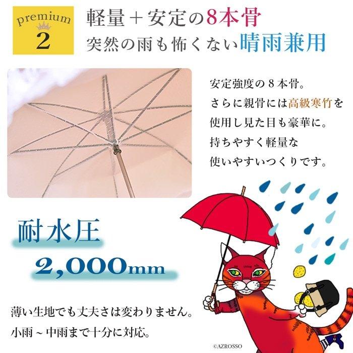 UVION（ユビオン） 日傘 レース フリル 長傘 白 傘 アウトレット