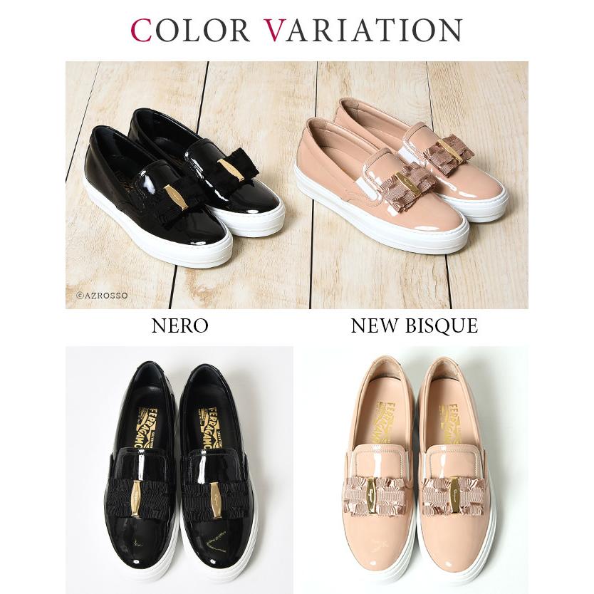 FERRAGAMO フェラガモ スリッポン 厚底 エナメル スニーカー FERRAGAMO フェラガモ スリッポン 厚底 エナメル スニーカー