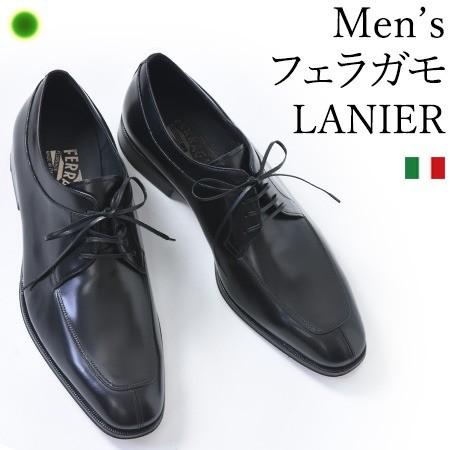 フェラガモ メンズ シューズ ビジネスシューズ 靴 LANIER Salvatore Ferragamo 正規品 ブランド 革靴 黒 ブラック 父の日 ギフト 24cm 25cm