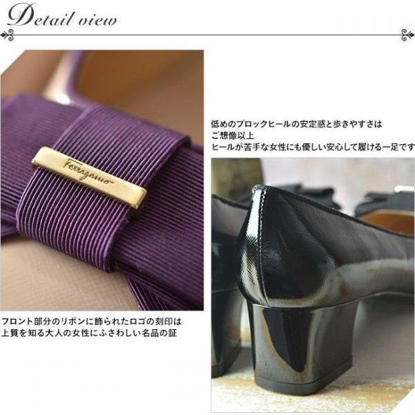FERRAGAMO マイ フェラガモ ヒール リボン パンプス MY MUSE40 FERRAGAMO マイ フェラガモ ヒール リボン パンプス MY MUSE40