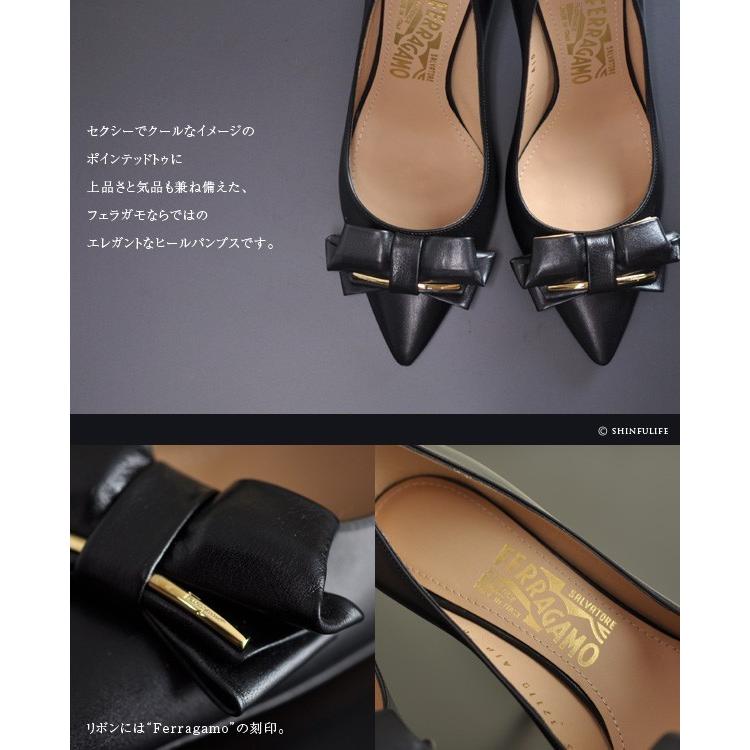 ラウンド 【Salvatore Ferragamo】パンプス 25cm ハイヒール/パンプス