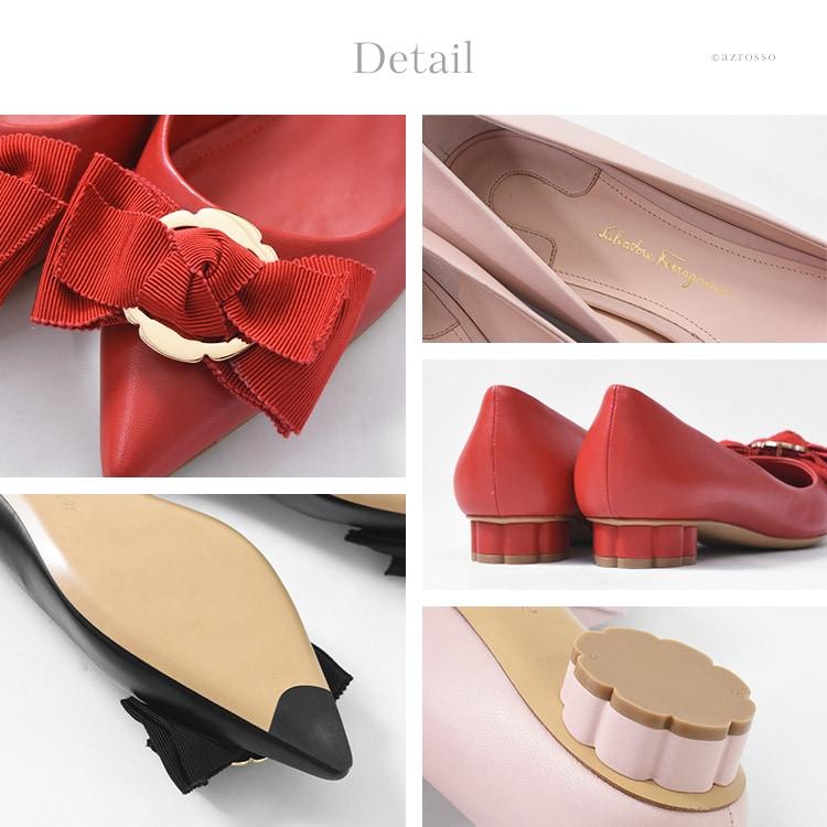 FERRAGAMO リボン パンプス ポインテッドトゥ 大きめ サイズ FERRAGAMO リボン パンプス ポインテッドトゥ 大きめ サイズ