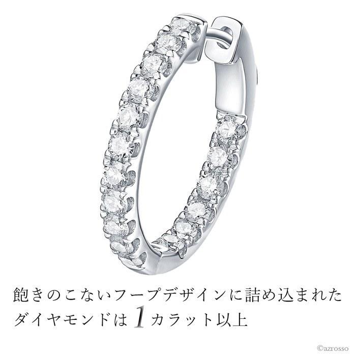 フープピアス ダイヤモンド レディース ブランド 華奢 シンプル