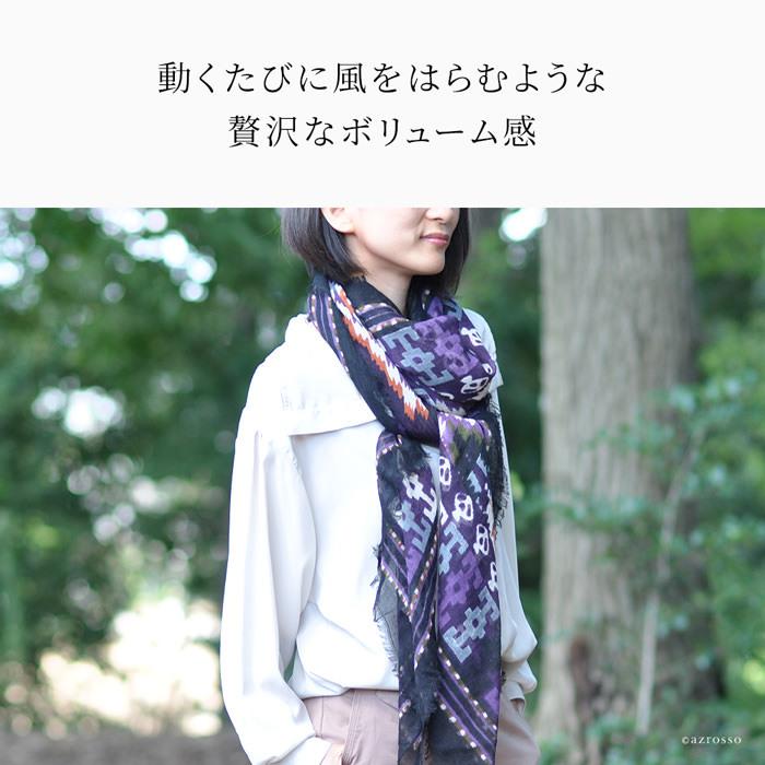 Tolani ストール 大判 正方形 薄手 ウール シルク 総柄 スカル柄 Tolani ストール 大判 正方形 薄手 ウール シルク 総柄 スカル柄
