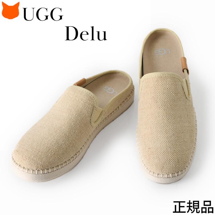 UGG スリッポン かかとなし レディース おしゃれ ブランド Delu 靴