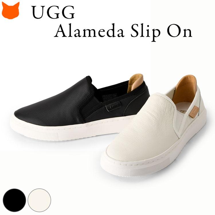 UGG スリッポン レディース 革 おしゃれ ブランド 黒 ブラック 白 ホワイト レザー Alameda Slip On アグ 靴 正規品 アラメダ  1130779 40代 50代 60代 : ug1130779 : ブランドセレクト シンフーライフアザーライフ - 通販 -