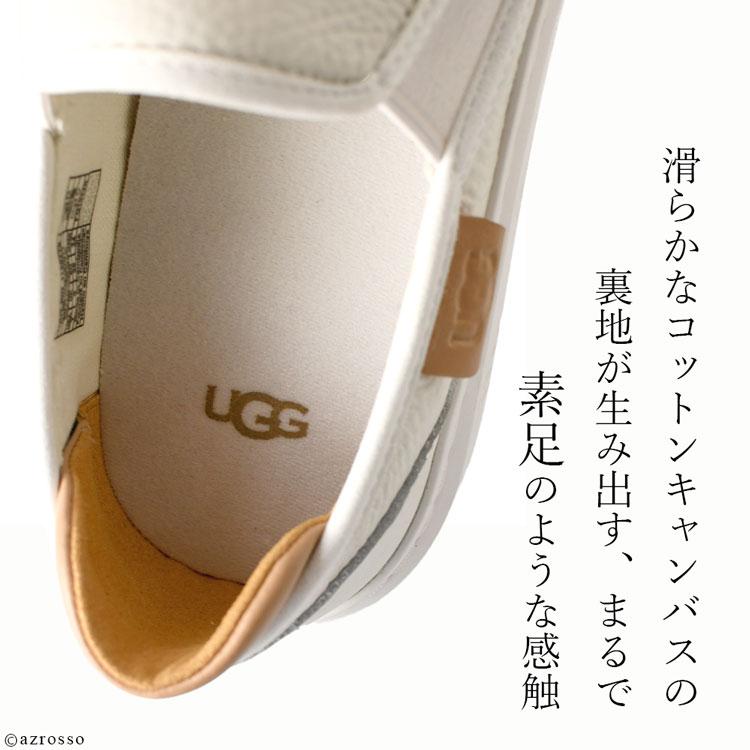 ugg ホワイトレザー　スリッポン UGG Australia スリッポン レディース アグ ブランド スニーカー