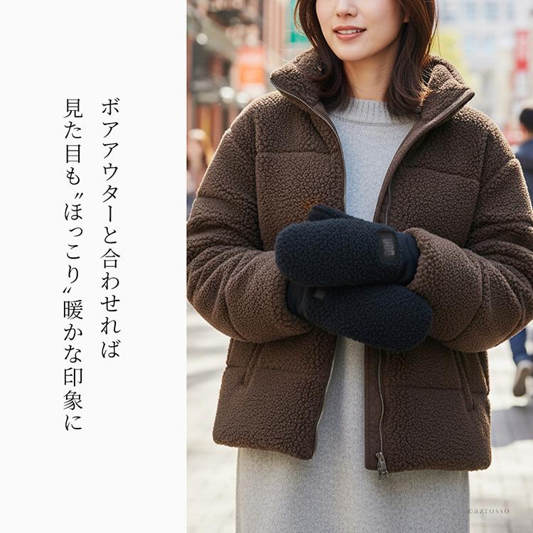 UGG フリース手袋 ブラウン UGG（アグ） ミトン 手袋 レディース 防寒 大人 かわいい 暖かい