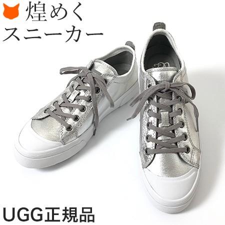 UGG スニーカー シルバー レディース シューズ アグ メタリック ホワイト 白 靴 厚底 インソール 正規品 :uggariesm