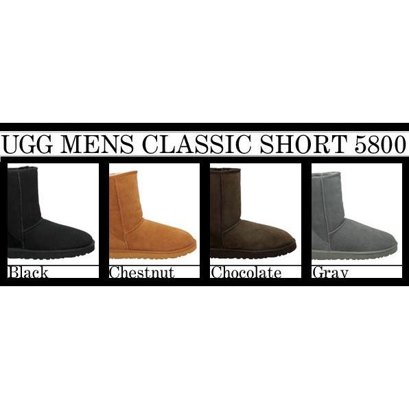 UGG（アグ） ブーツ メンズ ムートン 本革 クラシック ショート 5800
