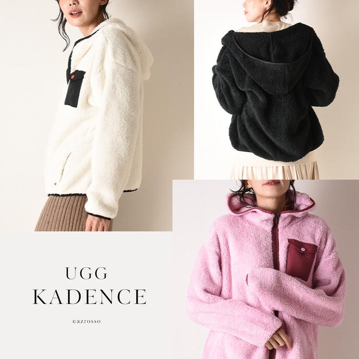 UGG フリース フード付きジャケット ピンク