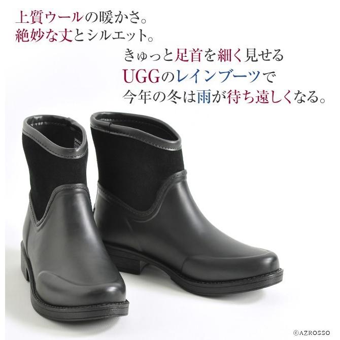 UGG レインブーツ レディース ショートブーツ パクストン アグ ブーツ ブラック 黒 カーキ 大きいサイズ 25cm 26cm｜shinfulife-otherlife｜02