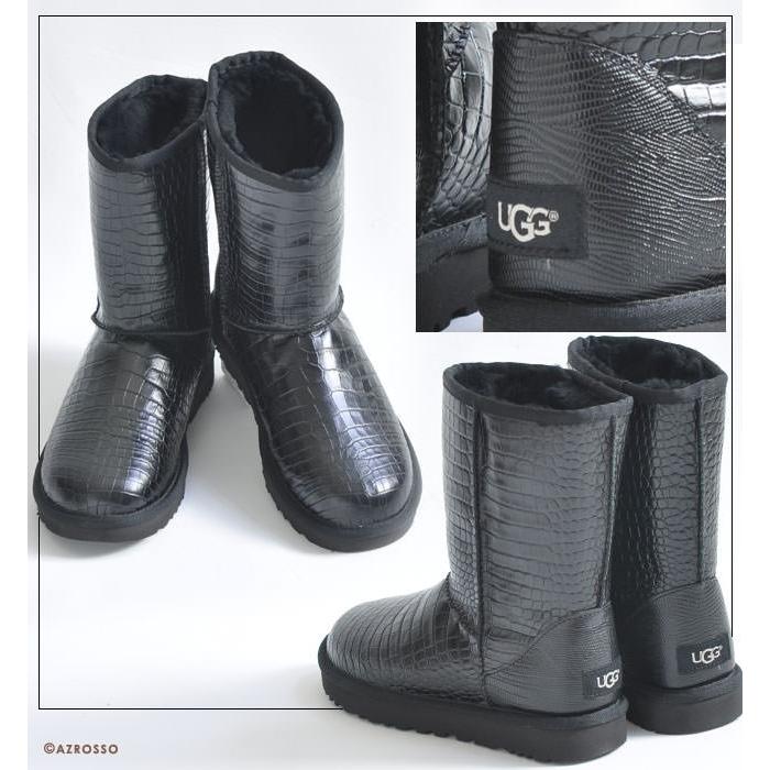 UGG ブラック ゼブラ柄　ムートンブーツ UGG（アグ） ブーツ レディース ムートンブーツ 正規品 ヒョウ柄 黒