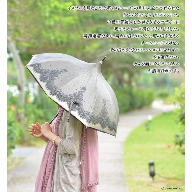 UVION 日傘 母 UVカット 遮光 レース 長傘 晴雨兼用 シルバー UVION 日傘 母 UVカット 遮光 レース 長傘 晴雨兼用 シルバー